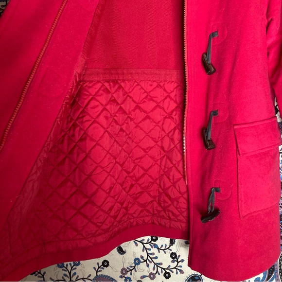 L.L. Bean Red Pea Coat - Picture 4 of 7